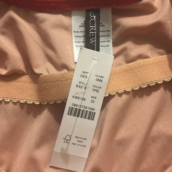 J.Crew Ruched side-tie one-piece swimsuit in Venetian Red Size 22 / NWT - Picture 2 of 4